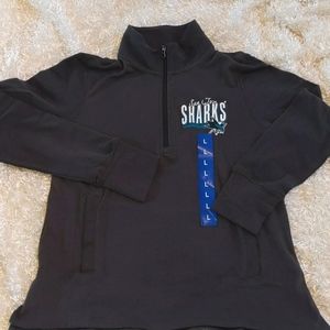 Awesome Sharks 3/4 zip shirt/hoodie SIZE L
